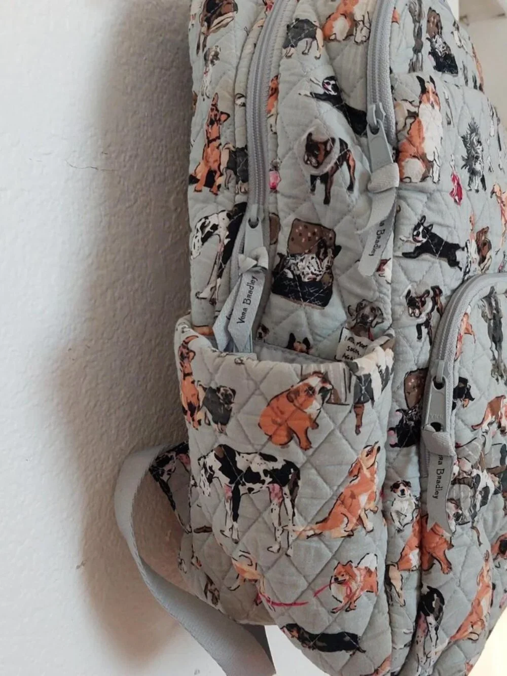 Vera Bradley dog show best in show backpack cotton gray cute kawaii back to scho